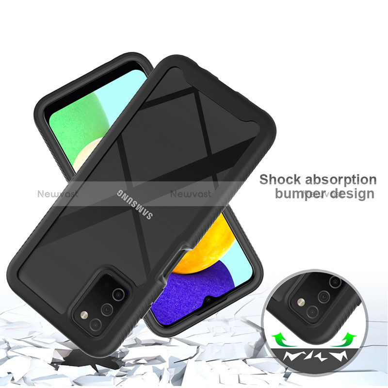 Silicone Transparent Frame Case Cover 360 Degrees ZJ3 for Samsung Galaxy M02s