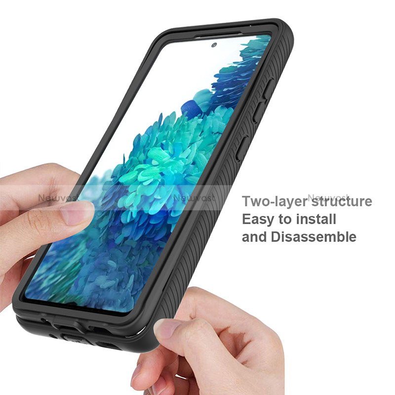 Silicone Transparent Frame Case Cover 360 Degrees ZJ3 for Samsung Galaxy S20 FE 4G