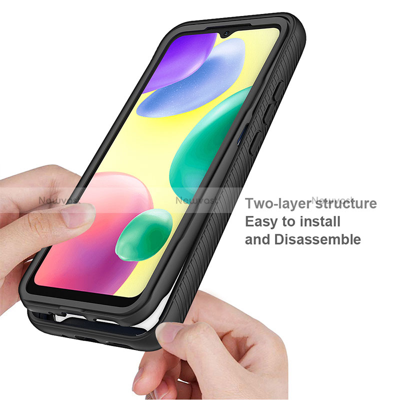 Silicone Transparent Frame Case Cover 360 Degrees ZJ3 for Xiaomi POCO C3