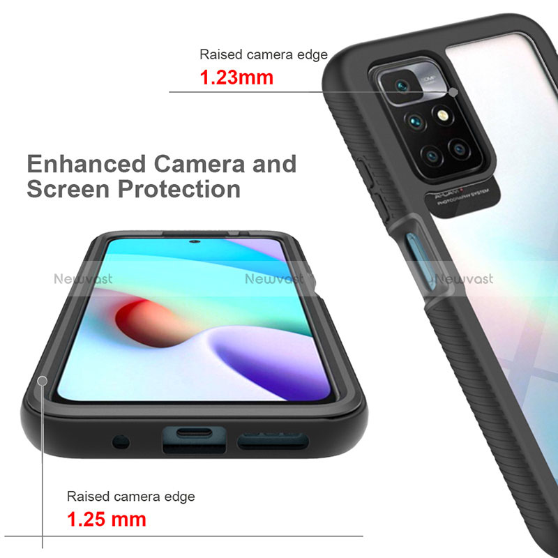 Silicone Transparent Frame Case Cover 360 Degrees ZJ3 for Xiaomi Redmi 10 (2022)