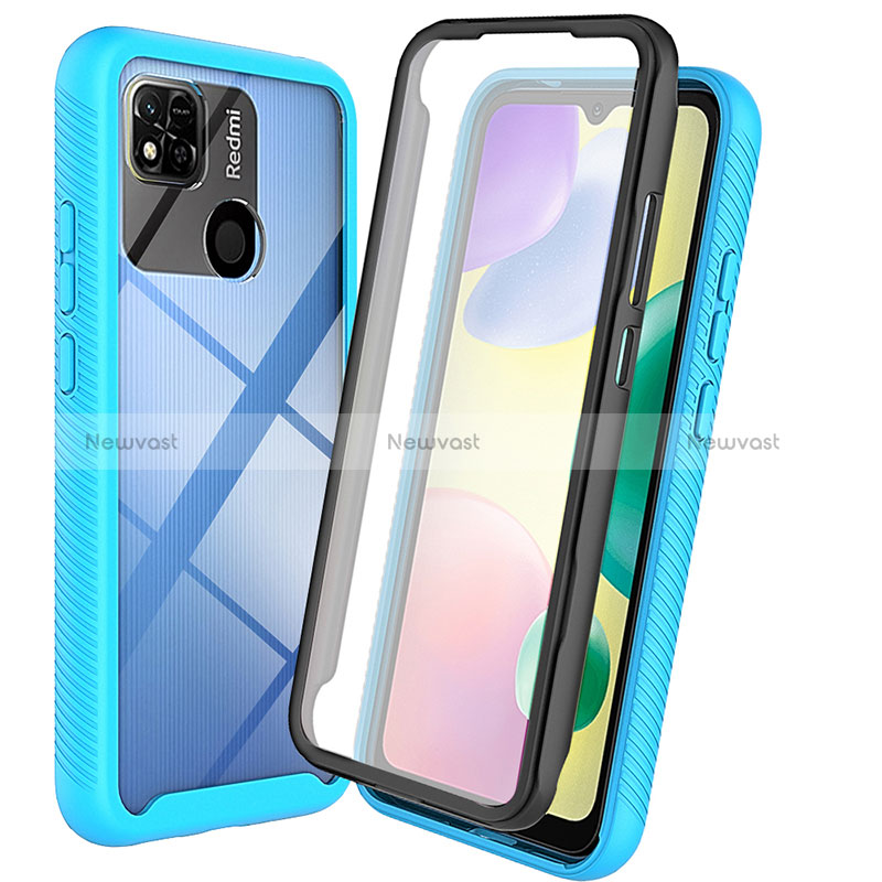 Silicone Transparent Frame Case Cover 360 Degrees ZJ3 for Xiaomi Redmi 9 Activ