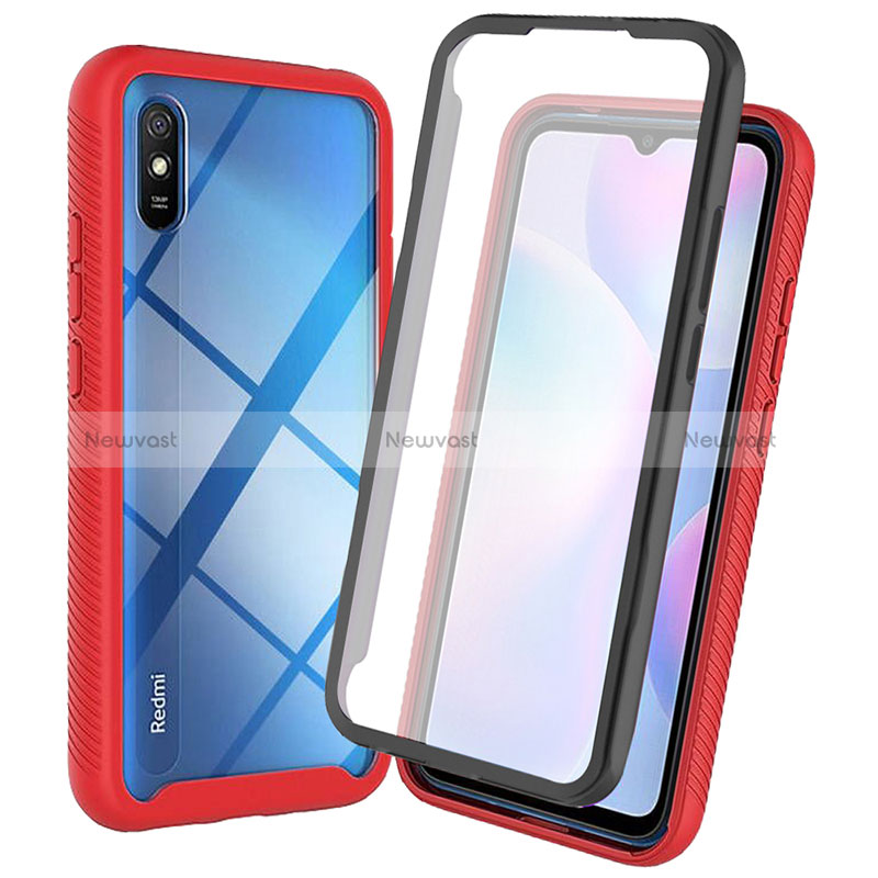 Silicone Transparent Frame Case Cover 360 Degrees ZJ3 for Xiaomi Redmi 9A