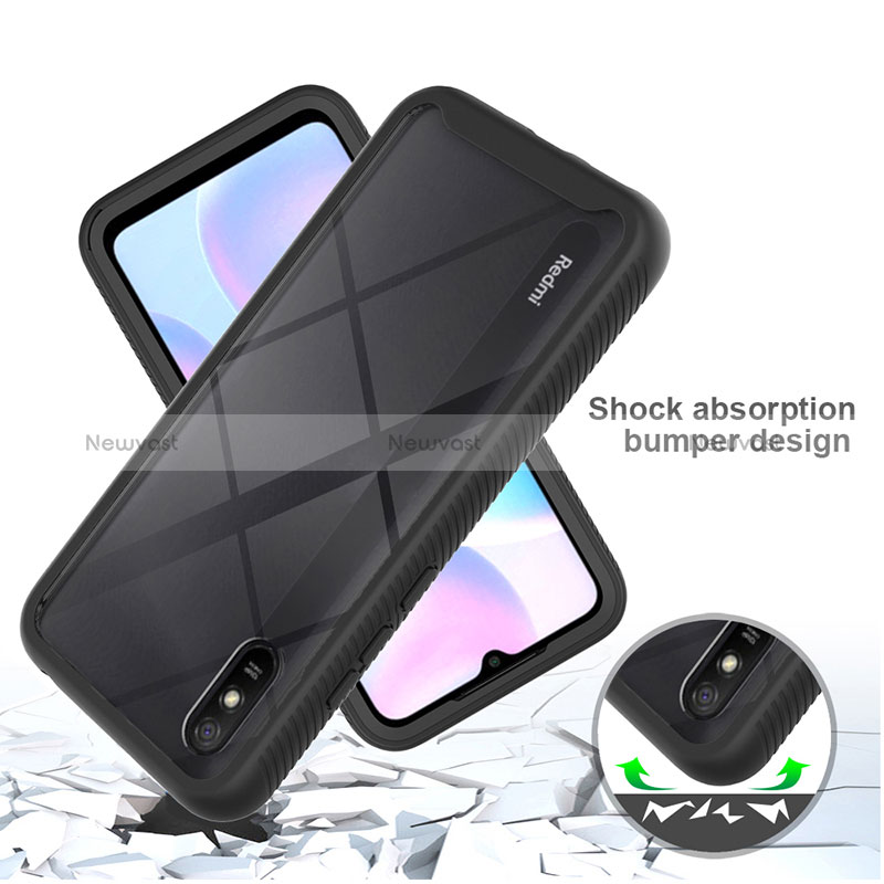 Silicone Transparent Frame Case Cover 360 Degrees ZJ3 for Xiaomi Redmi 9A