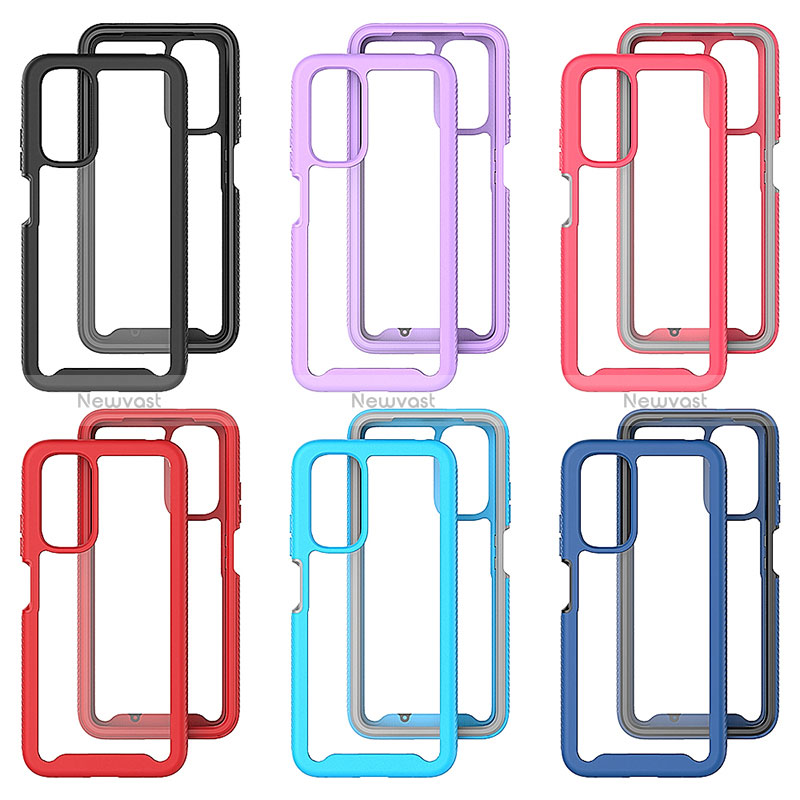 Silicone Transparent Frame Case Cover 360 Degrees ZJ3 for Xiaomi Redmi Note 11 4G (2022)