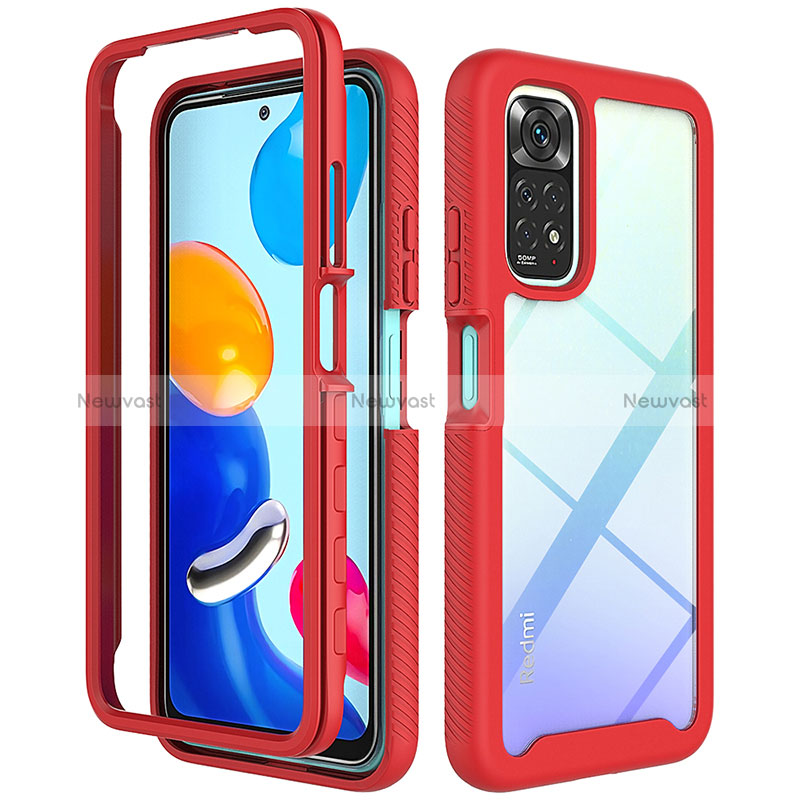 Silicone Transparent Frame Case Cover 360 Degrees ZJ3 for Xiaomi Redmi Note 11 4G (2022)