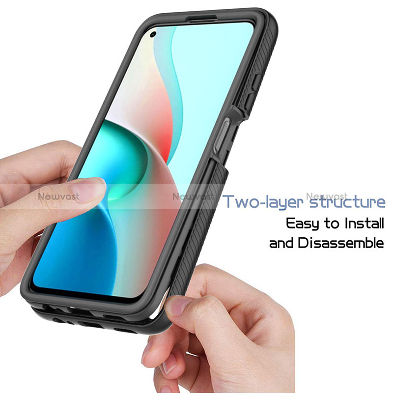 Silicone Transparent Frame Case Cover 360 Degrees ZJ3 for Xiaomi Redmi Note 9 5G