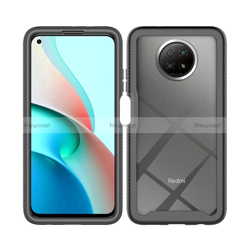 Silicone Transparent Frame Case Cover 360 Degrees ZJ3 for Xiaomi Redmi Note 9T 5G