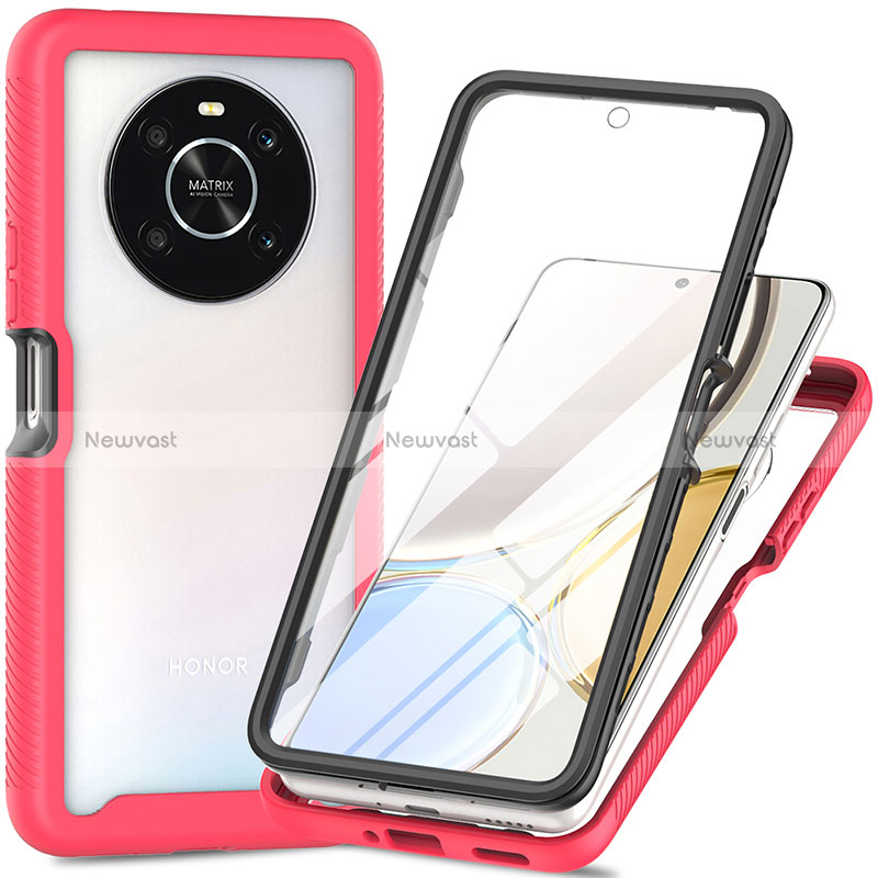 Silicone Transparent Frame Case Cover 360 Degrees ZJ4 for Huawei Honor Magic4 Lite 4G