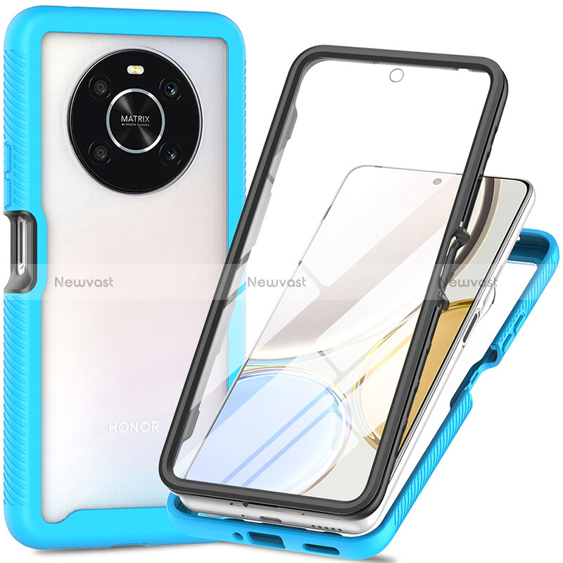 Silicone Transparent Frame Case Cover 360 Degrees ZJ4 for Huawei Honor Magic4 Lite 4G