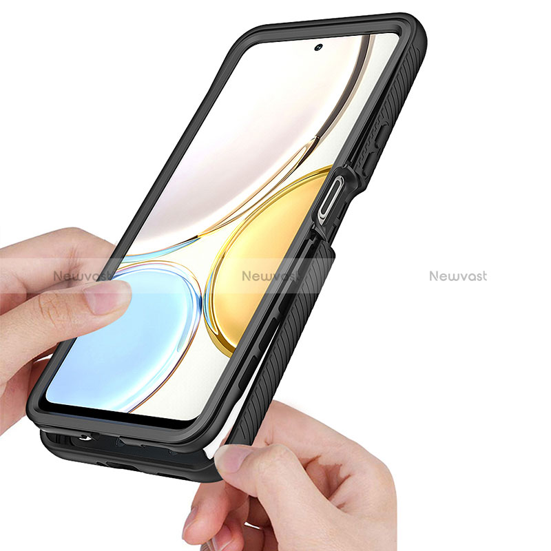 Silicone Transparent Frame Case Cover 360 Degrees ZJ4 for Huawei Honor Magic4 Lite 4G