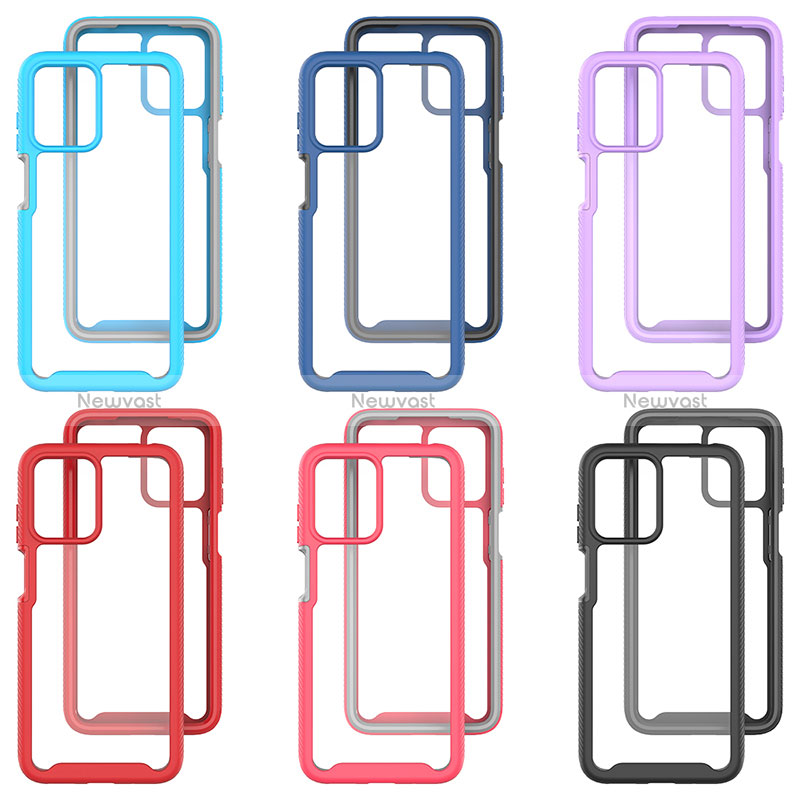 Silicone Transparent Frame Case Cover 360 Degrees ZJ4 for Motorola Moto G13