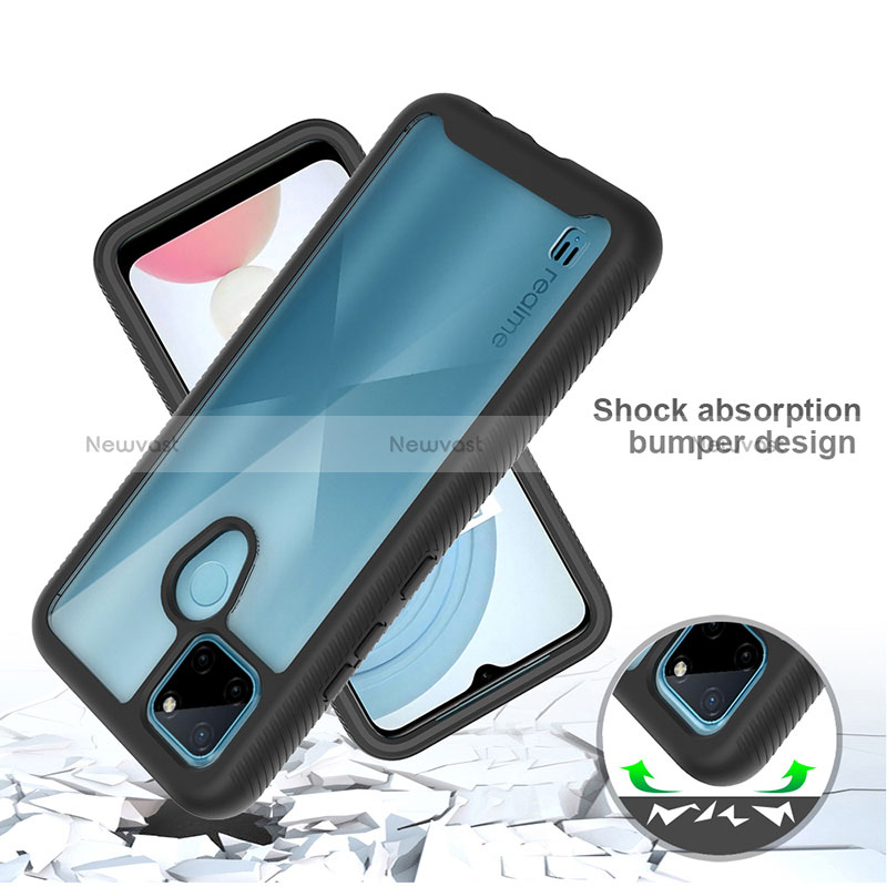 Silicone Transparent Frame Case Cover 360 Degrees ZJ4 for Realme C25Y