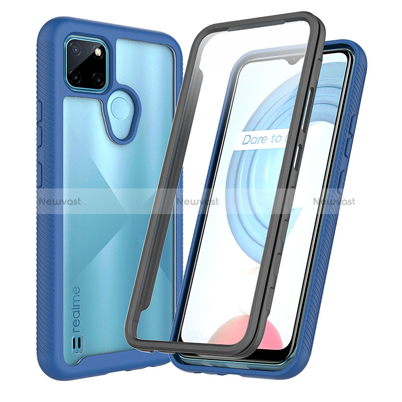 Silicone Transparent Frame Case Cover 360 Degrees ZJ4 for Realme C25Y India