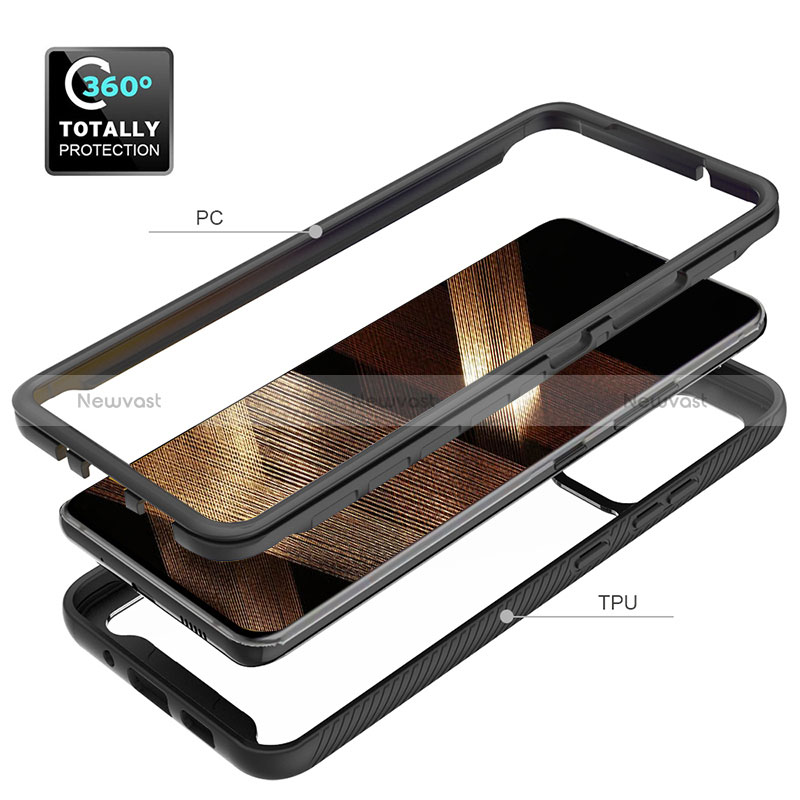 Silicone Transparent Frame Case Cover 360 Degrees ZJ4 for Samsung Galaxy A15 4G