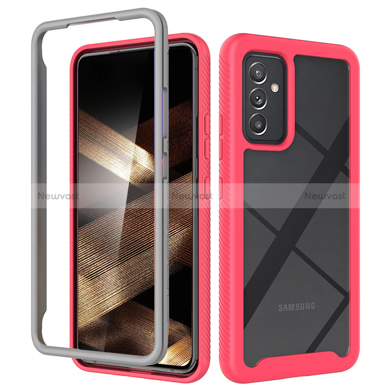 Silicone Transparent Frame Case Cover 360 Degrees ZJ4 for Samsung Galaxy A15 4G