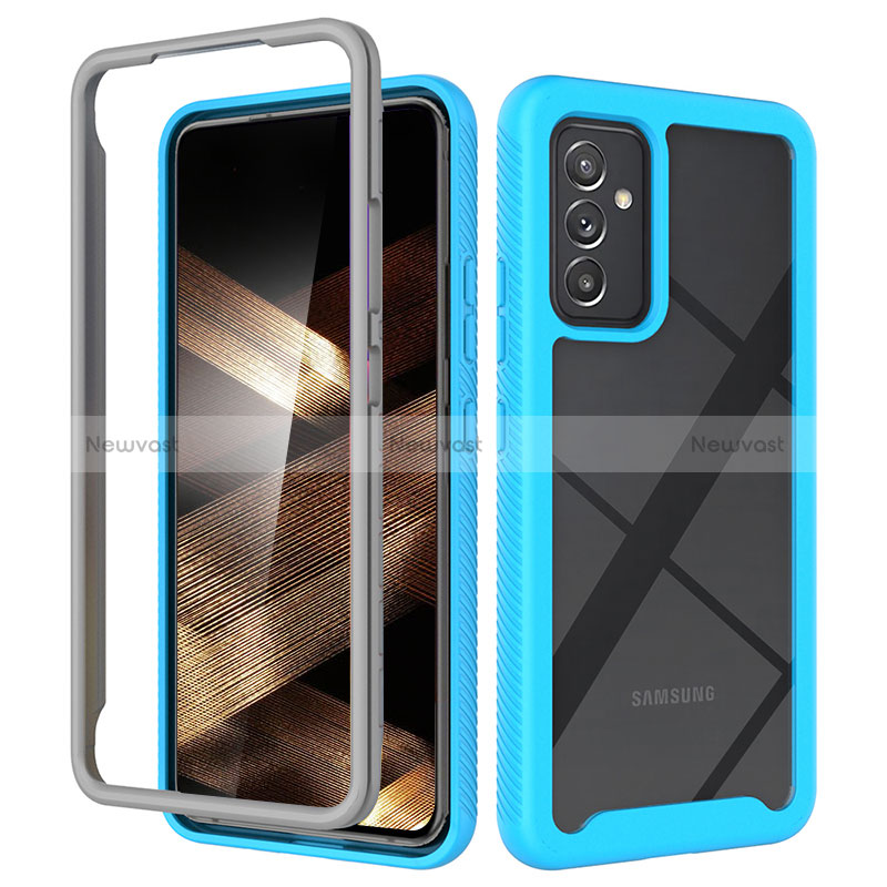 Silicone Transparent Frame Case Cover 360 Degrees ZJ4 for Samsung Galaxy A15 LTE