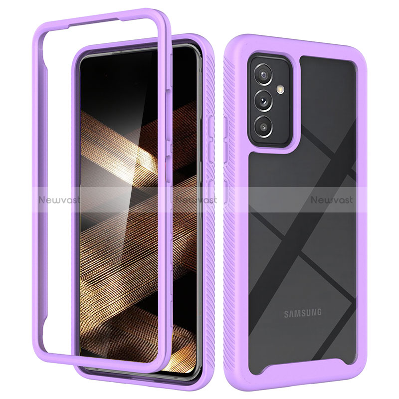 Silicone Transparent Frame Case Cover 360 Degrees ZJ4 for Samsung Galaxy A15 LTE