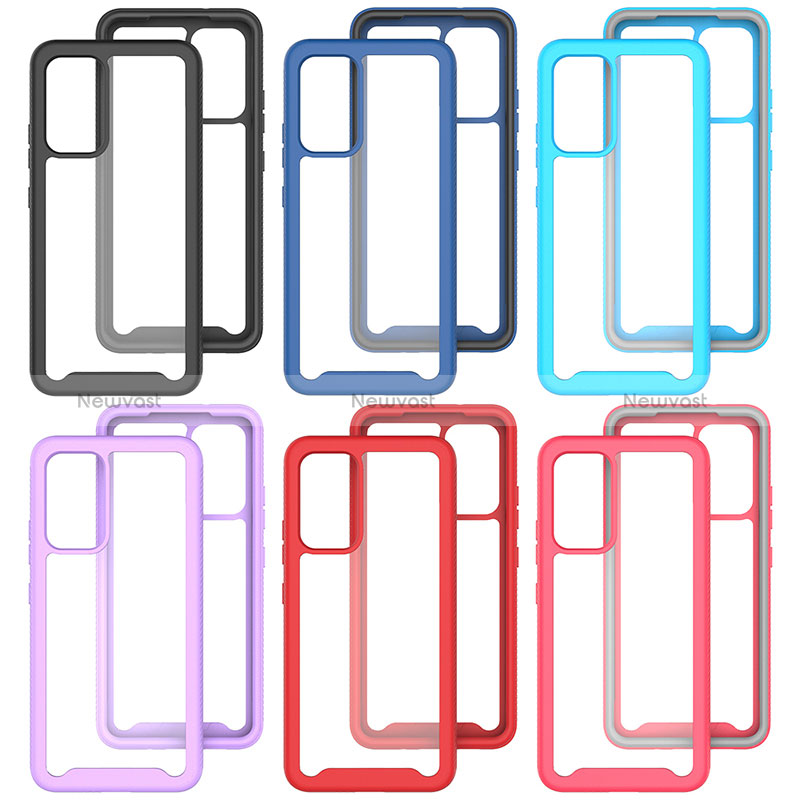 Silicone Transparent Frame Case Cover 360 Degrees ZJ4 for Samsung Galaxy A15 LTE