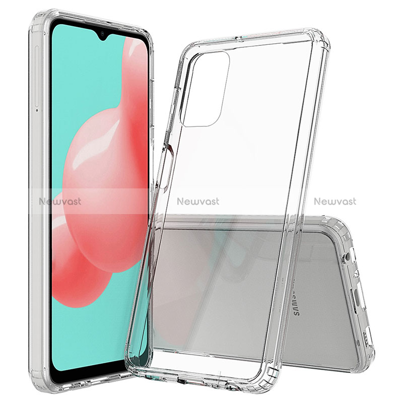 Silicone Transparent Frame Case Cover 360 Degrees ZJ4 for Samsung Galaxy A32 4G