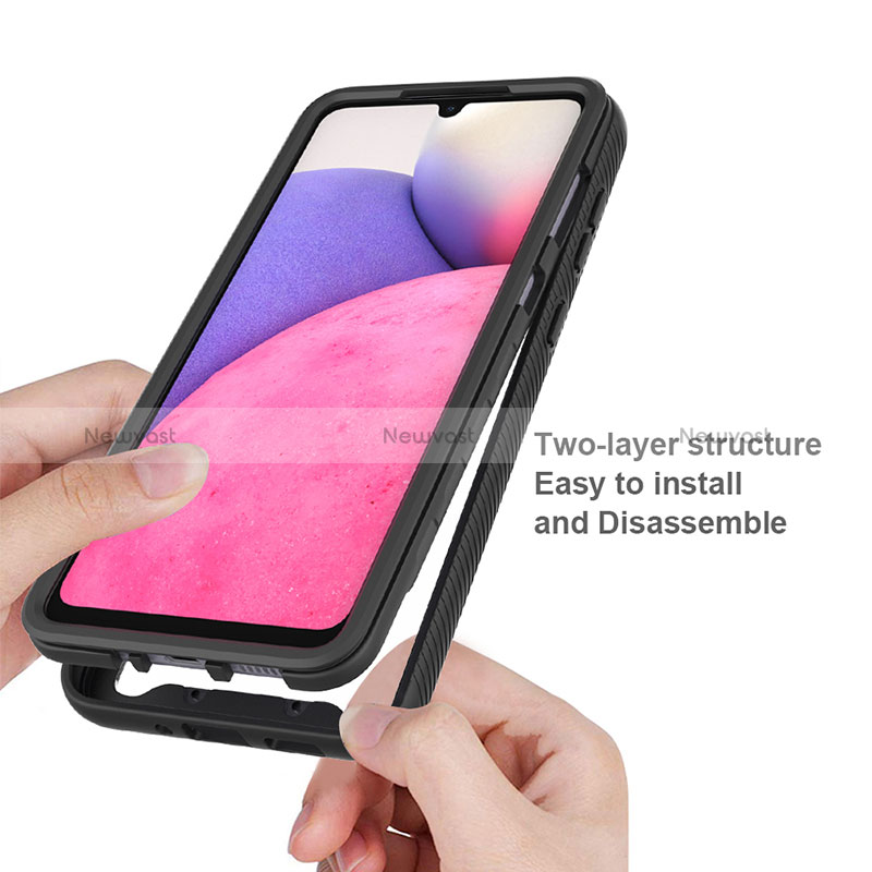 Silicone Transparent Frame Case Cover 360 Degrees ZJ4 for Samsung Galaxy A33 5G