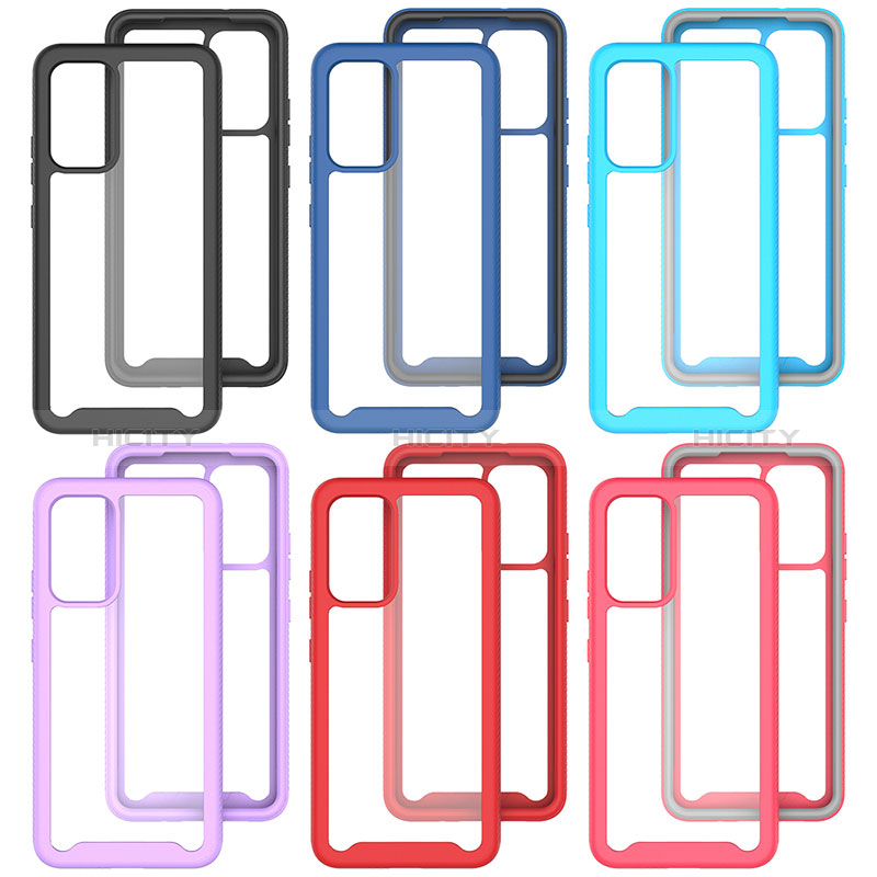 Silicone Transparent Frame Case Cover 360 Degrees ZJ4 for Samsung Galaxy A34 5G