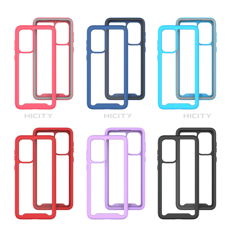 Silicone Transparent Frame Case Cover 360 Degrees ZJ4 for Samsung Galaxy A73 5G