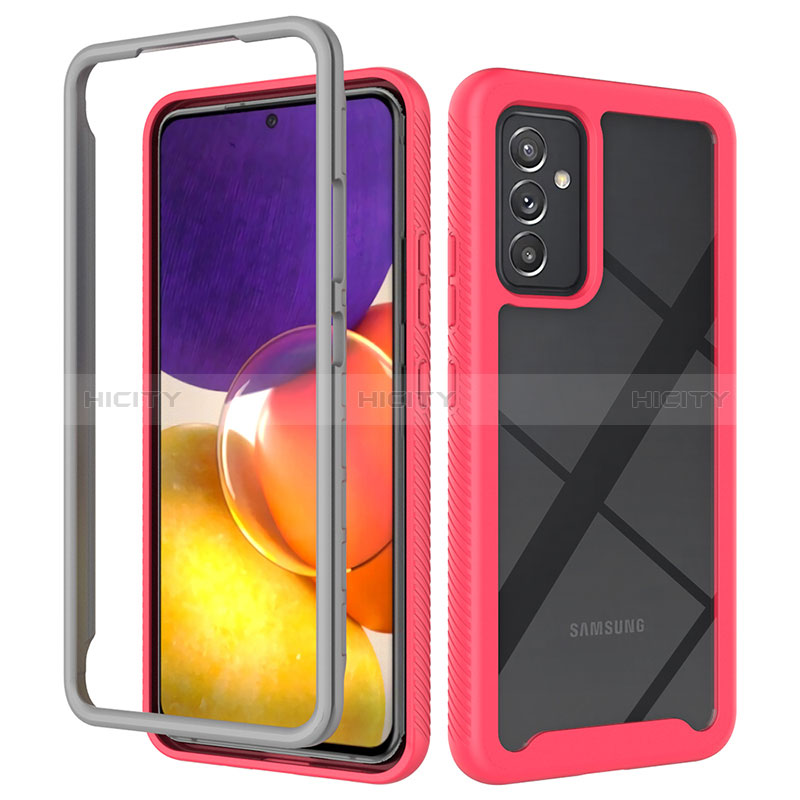 Silicone Transparent Frame Case Cover 360 Degrees ZJ4 for Samsung Galaxy A82 5G