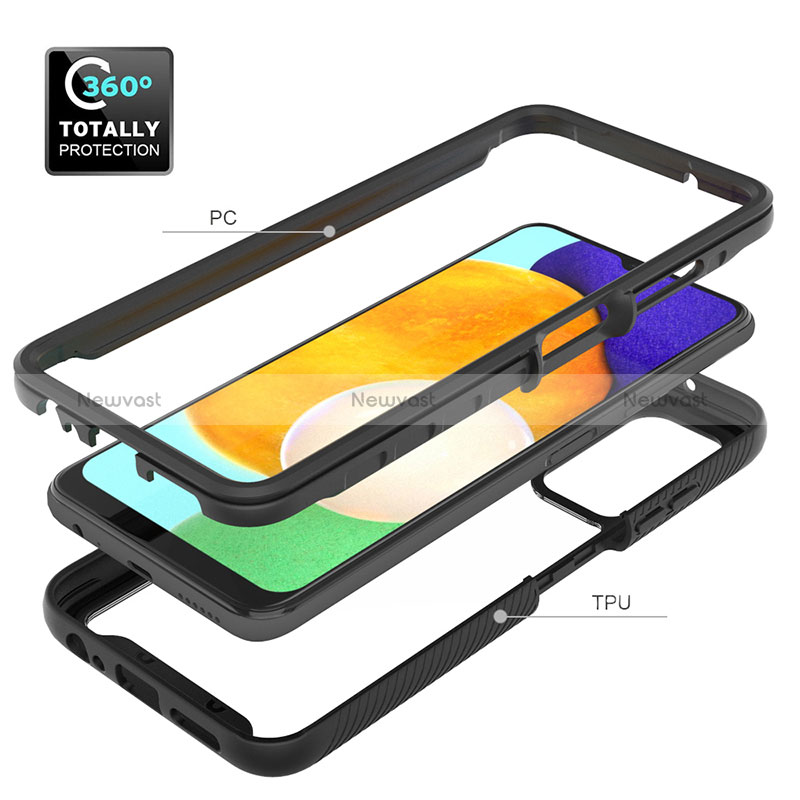 Silicone Transparent Frame Case Cover 360 Degrees ZJ4 for Samsung Galaxy M02s