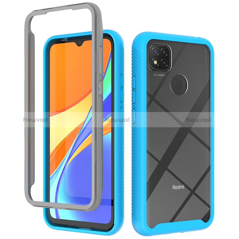 Silicone Transparent Frame Case Cover 360 Degrees ZJ4 for Xiaomi POCO C3