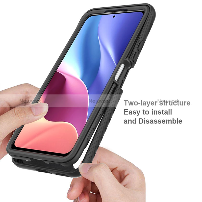 Silicone Transparent Frame Case Cover 360 Degrees ZJ4 for Xiaomi Poco F3 5G