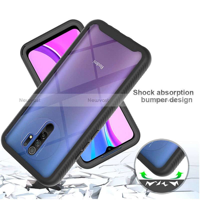 Silicone Transparent Frame Case Cover 360 Degrees ZJ4 for Xiaomi Poco M2