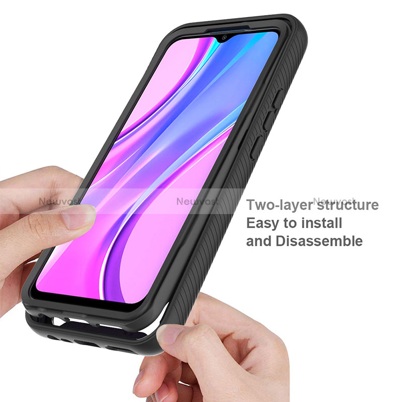 Silicone Transparent Frame Case Cover 360 Degrees ZJ4 for Xiaomi Poco M2