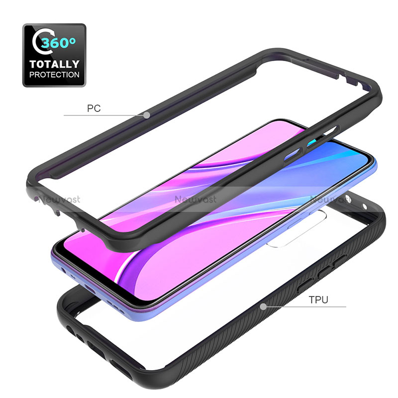 Silicone Transparent Frame Case Cover 360 Degrees ZJ4 for Xiaomi Poco M2