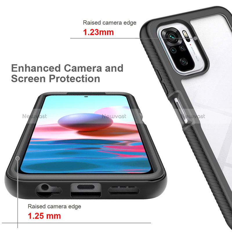 Silicone Transparent Frame Case Cover 360 Degrees ZJ4 for Xiaomi Poco M5S