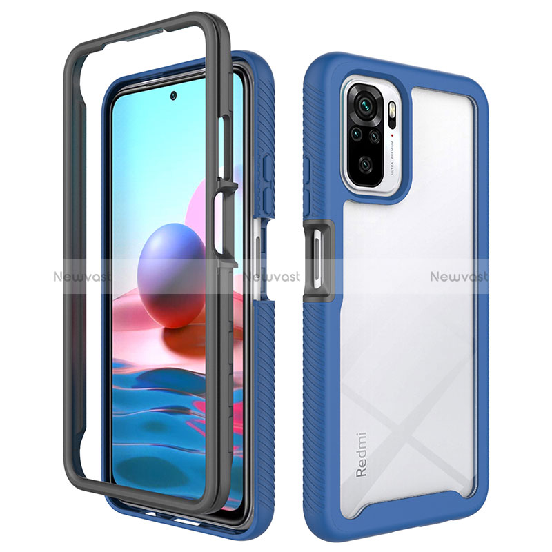 Silicone Transparent Frame Case Cover 360 Degrees ZJ4 for Xiaomi Poco M5S