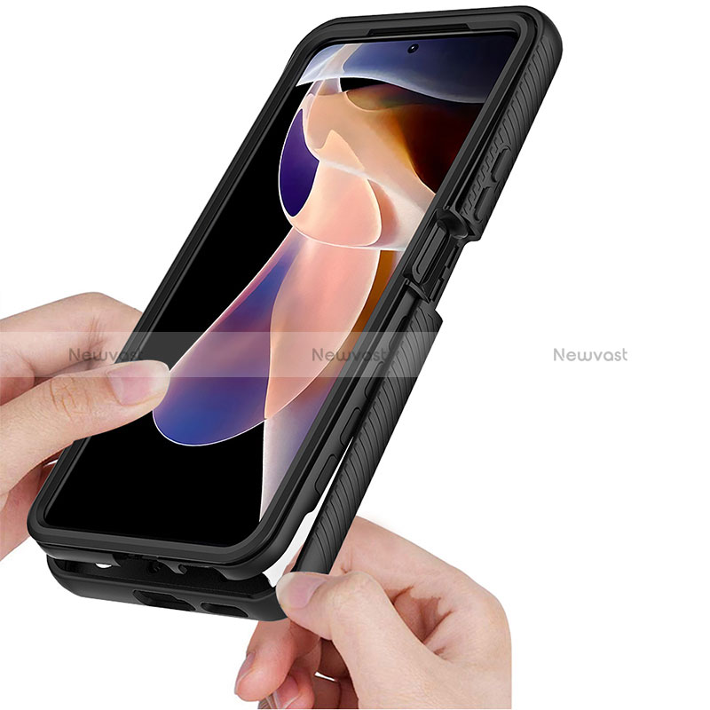 Silicone Transparent Frame Case Cover 360 Degrees ZJ4 for Xiaomi Poco X4 NFC