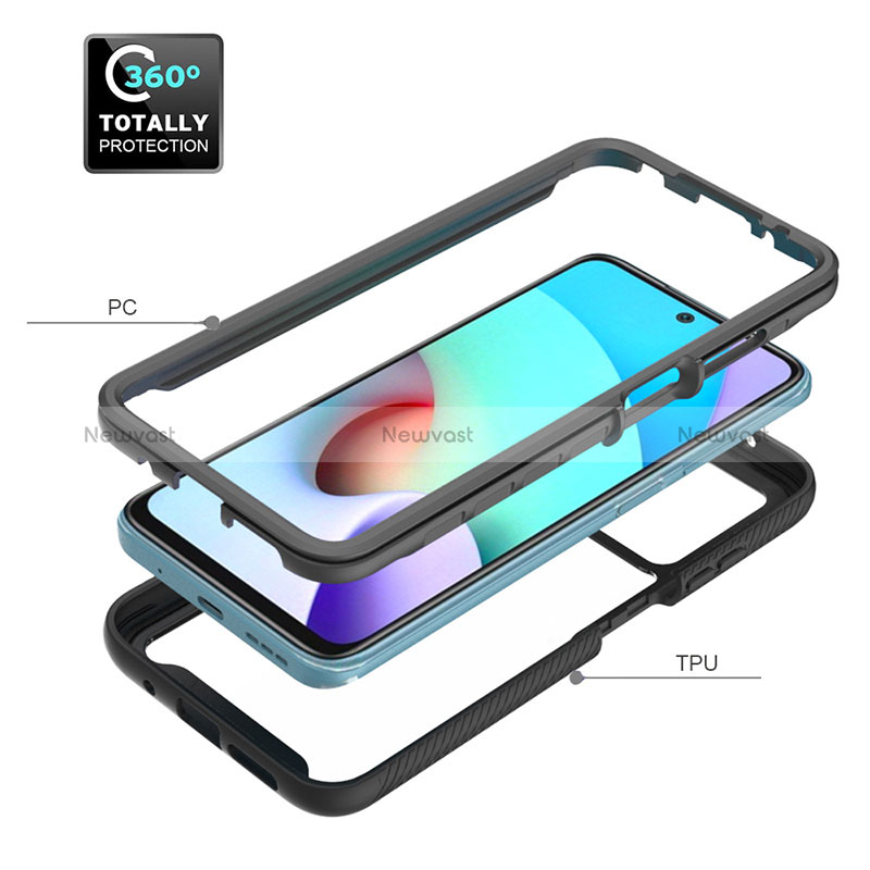 Silicone Transparent Frame Case Cover 360 Degrees ZJ4 for Xiaomi Redmi 10 (2022)