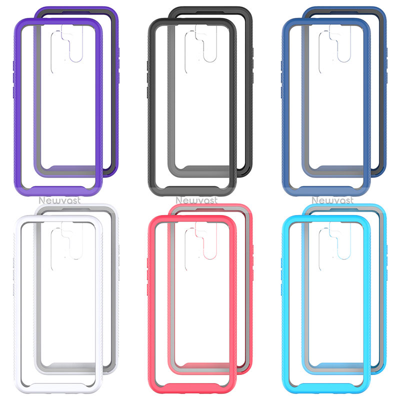 Silicone Transparent Frame Case Cover 360 Degrees ZJ4 for Xiaomi Redmi 9