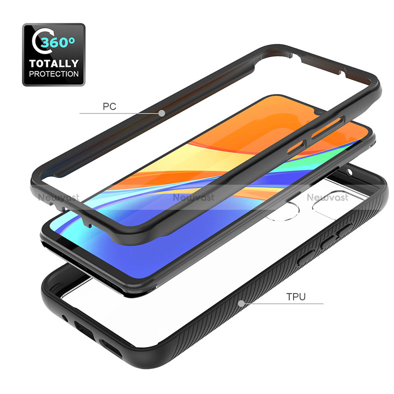 Silicone Transparent Frame Case Cover 360 Degrees ZJ4 for Xiaomi Redmi 9 Activ