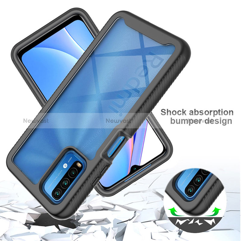 Silicone Transparent Frame Case Cover 360 Degrees ZJ4 for Xiaomi Redmi 9 Power