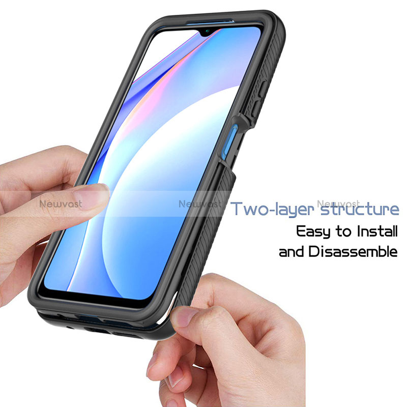 Silicone Transparent Frame Case Cover 360 Degrees ZJ4 for Xiaomi Redmi 9 Power