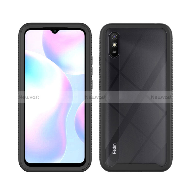 Silicone Transparent Frame Case Cover 360 Degrees ZJ4 for Xiaomi Redmi 9A