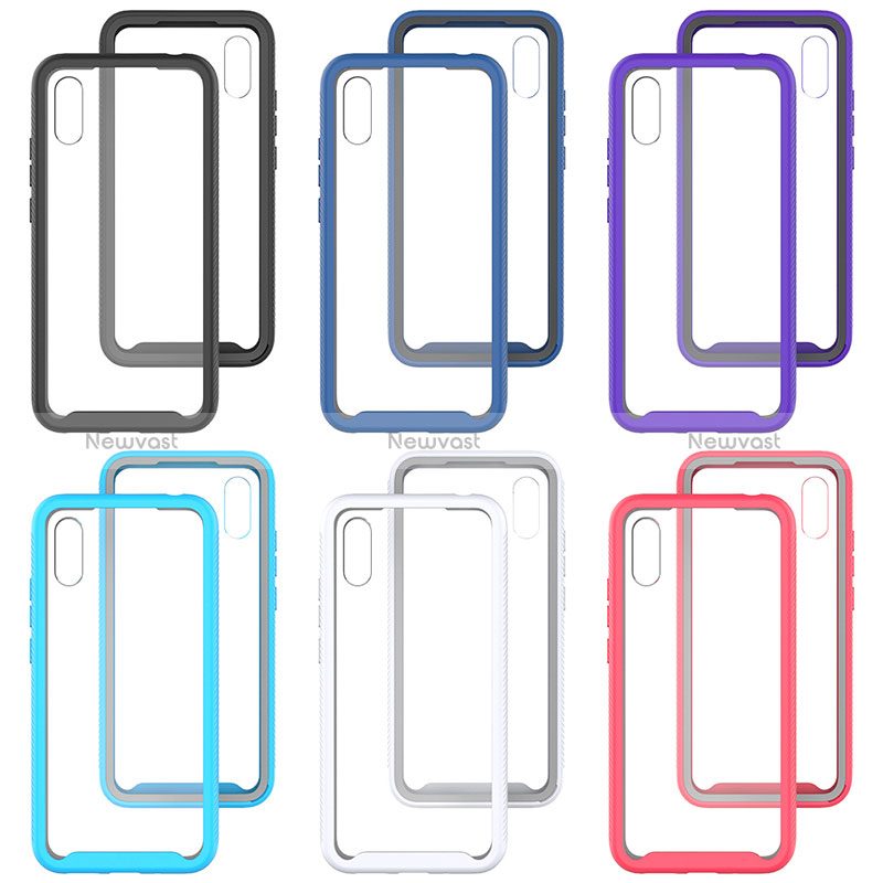 Silicone Transparent Frame Case Cover 360 Degrees ZJ4 for Xiaomi Redmi 9AT