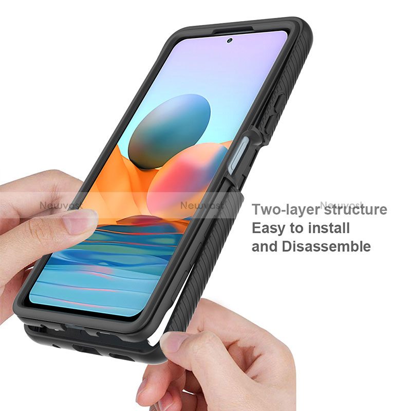 Silicone Transparent Frame Case Cover 360 Degrees ZJ4 for Xiaomi Redmi Note 10 Pro Max
