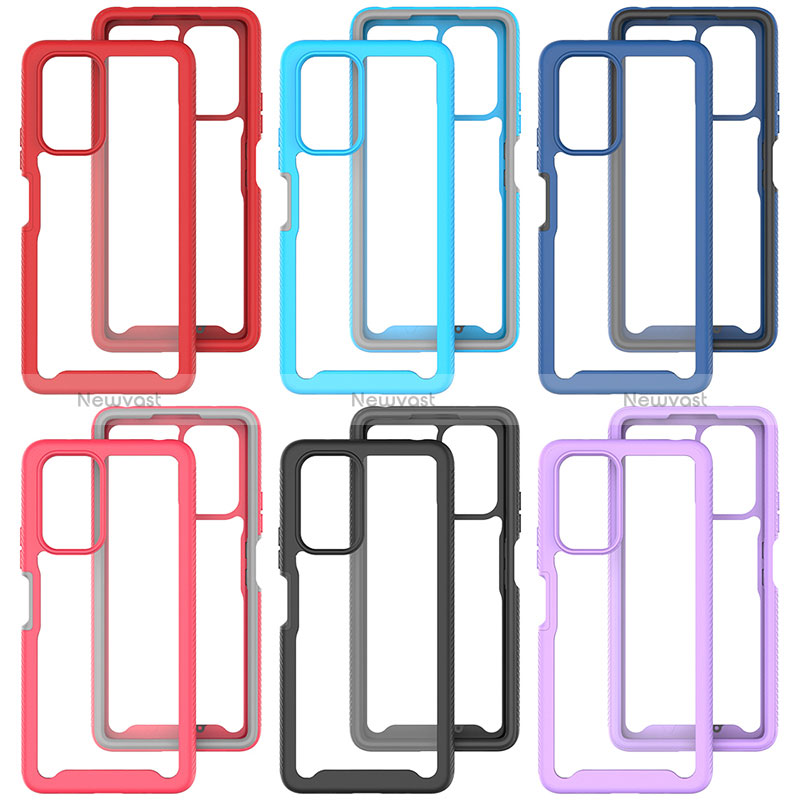 Silicone Transparent Frame Case Cover 360 Degrees ZJ4 for Xiaomi Redmi Note 10 Pro Max