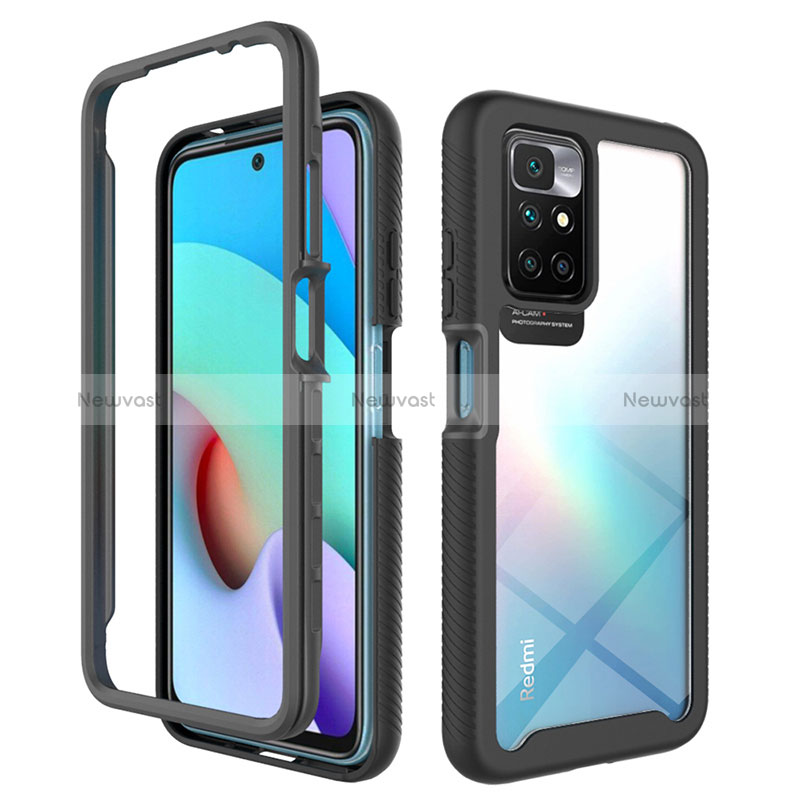 Silicone Transparent Frame Case Cover 360 Degrees ZJ4 for Xiaomi Redmi Note 11 4G (2021)