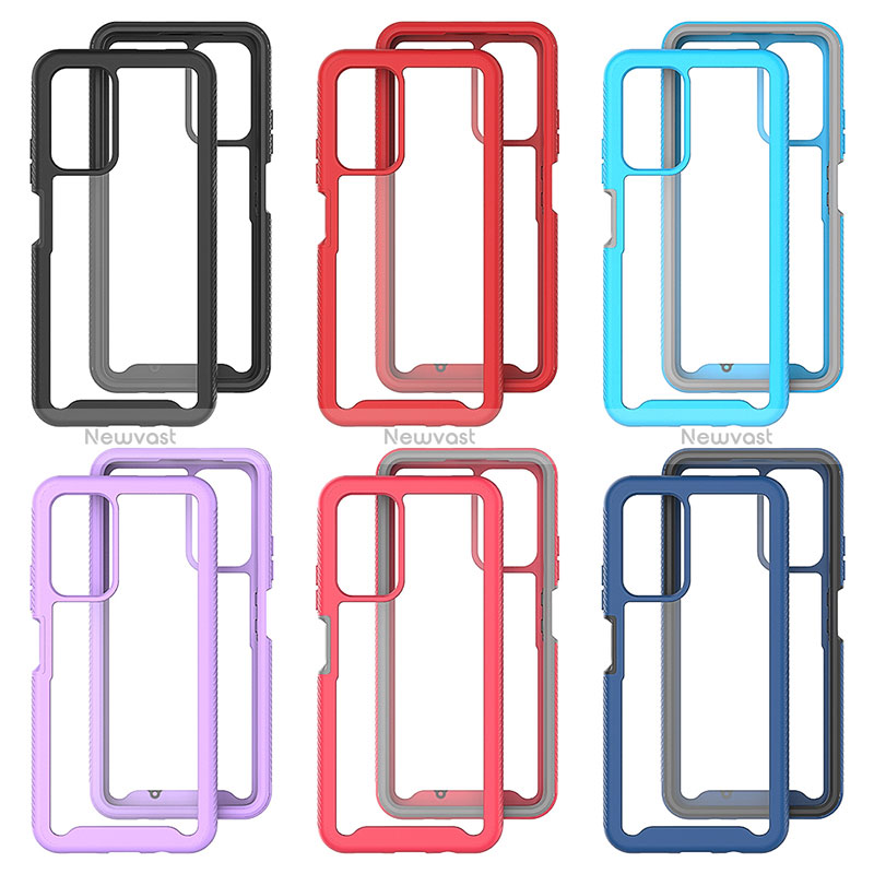 Silicone Transparent Frame Case Cover 360 Degrees ZJ4 for Xiaomi Redmi Note 11 5G