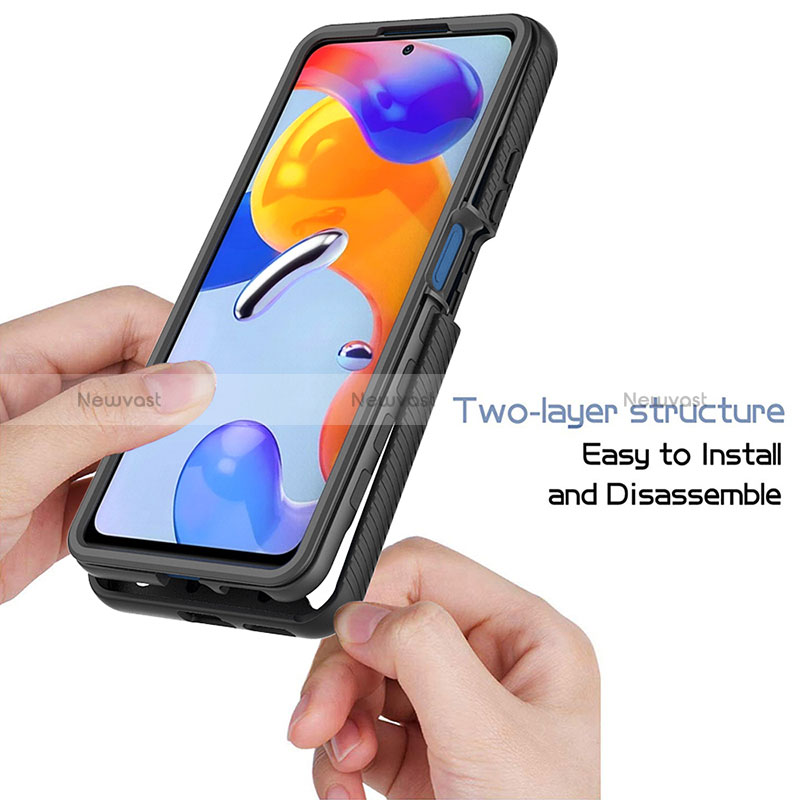 Silicone Transparent Frame Case Cover 360 Degrees ZJ4 for Xiaomi Redmi Note 11 Pro 4G