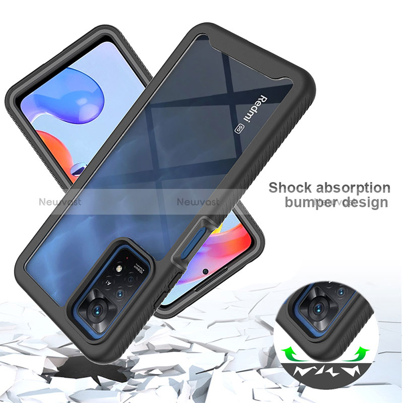 Silicone Transparent Frame Case Cover 360 Degrees ZJ4 for Xiaomi Redmi Note 12 Pro 4G