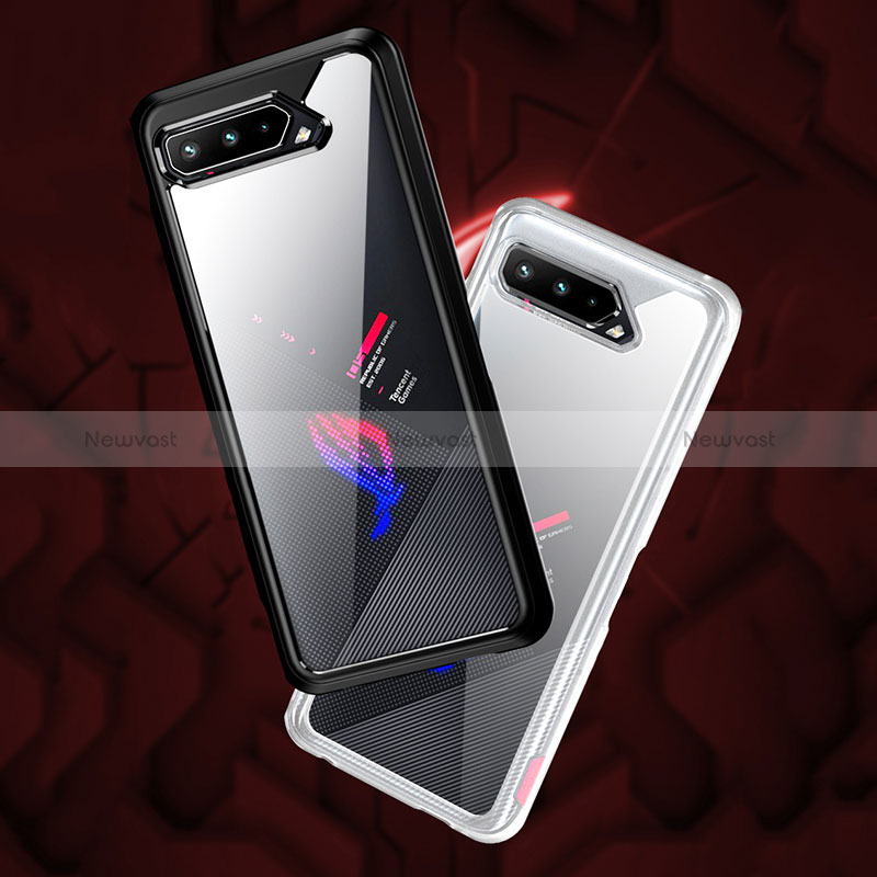 Silicone Transparent Frame Case Cover 360 Degrees ZJ5 for Asus ROG Phone 5 Ultimate